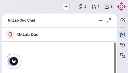 GitLab Duo sidebar.